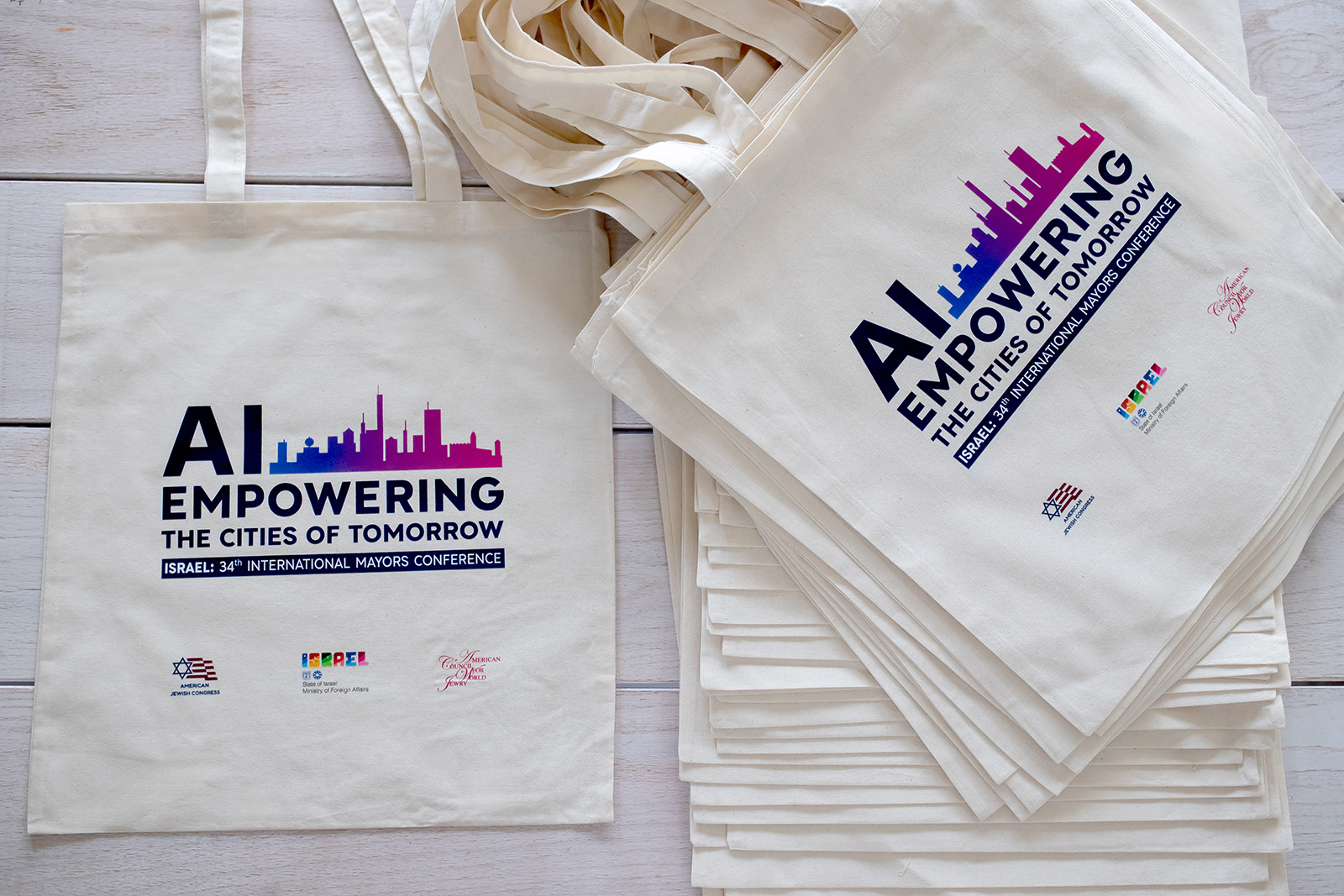 תיק בד כותנה כנס AI