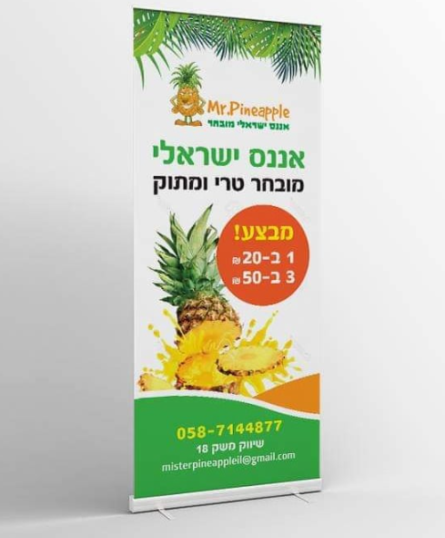 עיצוב והדפסת רול אפ
