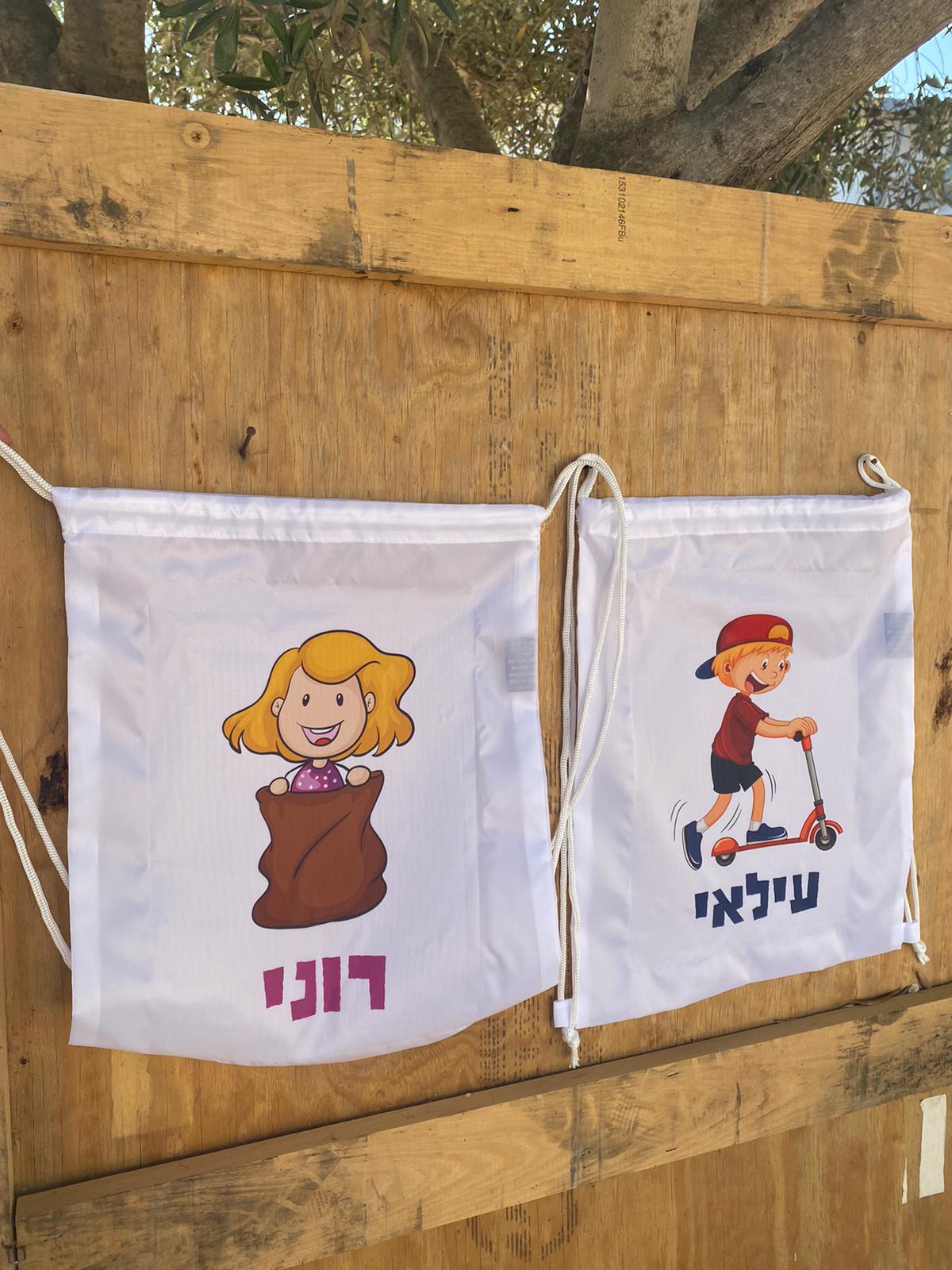 הדפסה צבעונית על תיקי שרוך ניילון