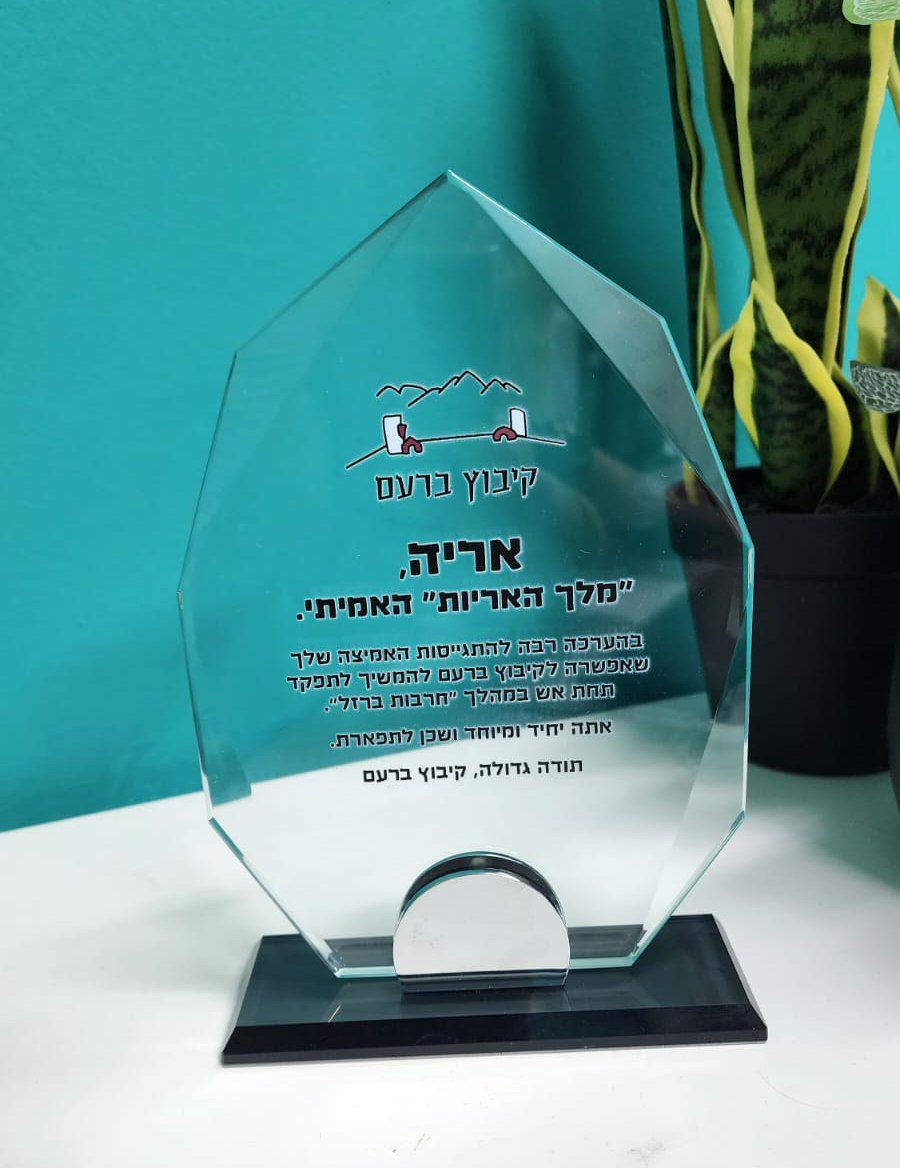 מגן הוקרה קיבוץ ברעם