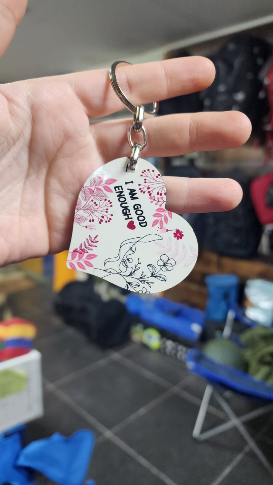 מחזיק מפתחות בצורת לב