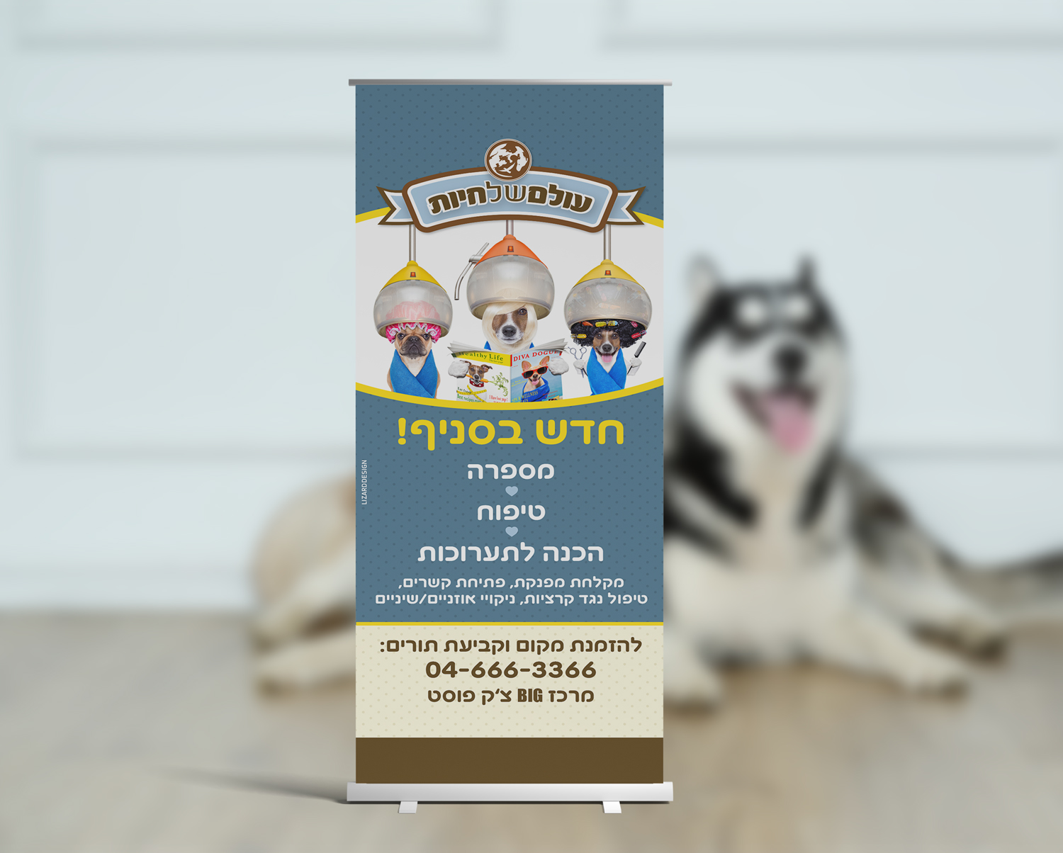 עיצוב רולאפ עבור עולם החיות חיפה